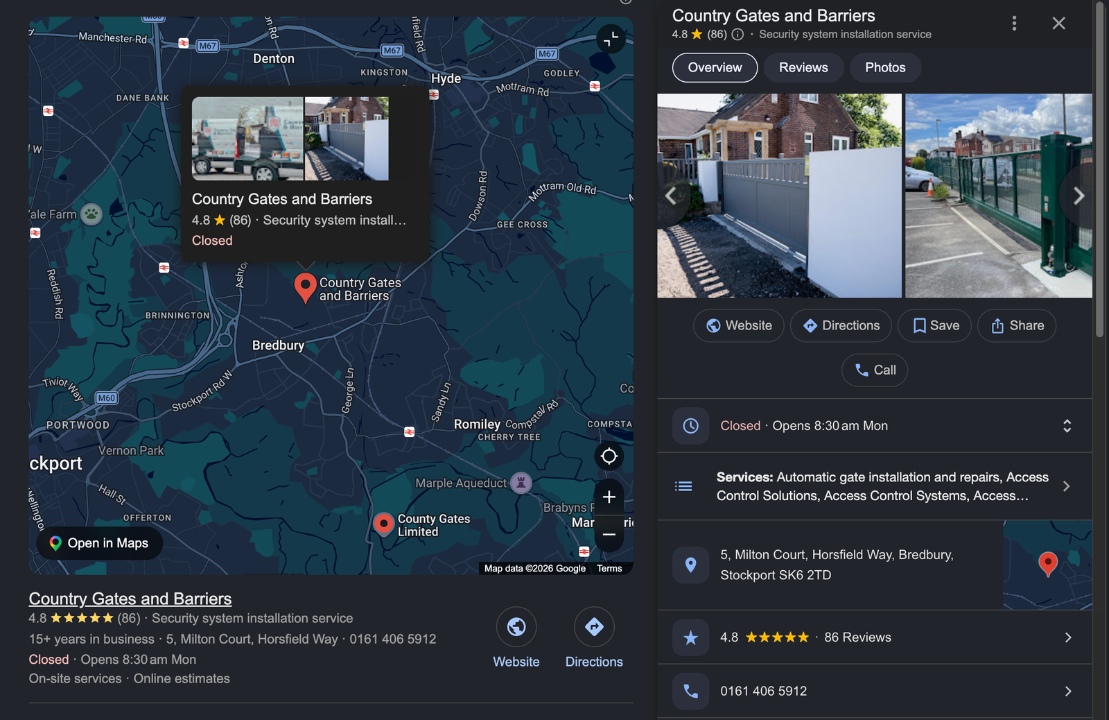 Country Gates GBP Screenshot